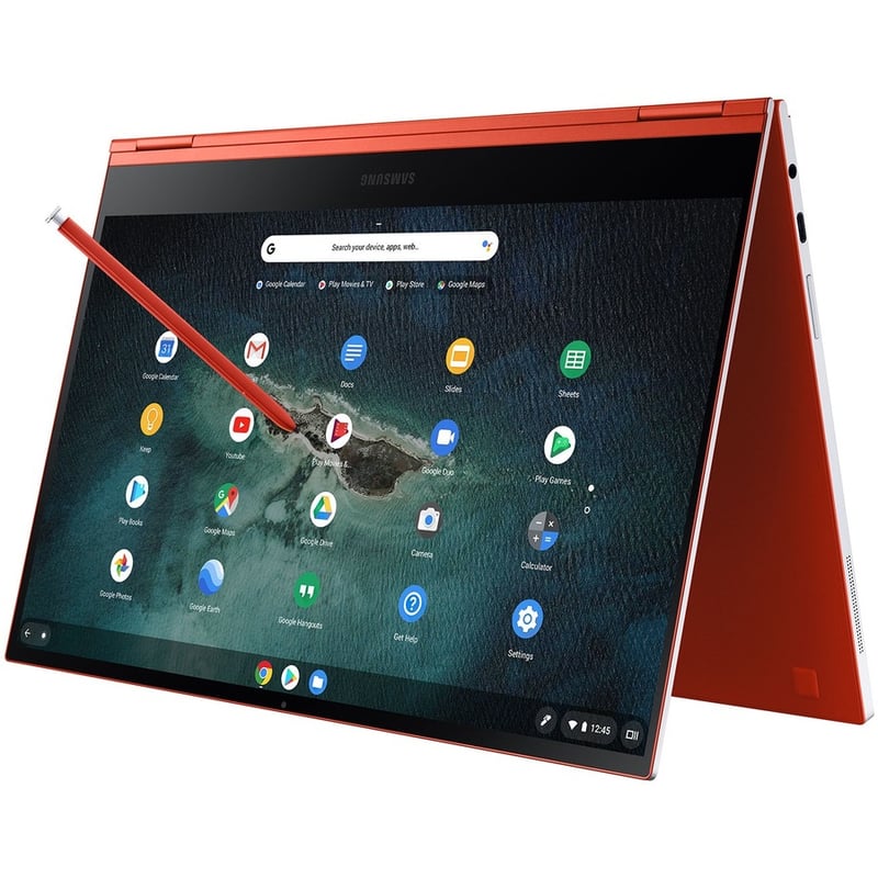 Samsung Galaxy Chromebook XE930QCA-K01US 13.3" Touchscreen Convertible 2 in 1 Chromebook - 4K UHD - 3840 x 2160 - Intel Core i5 10th Gen i5-10210U - 8 GB Total RAM - 256 GB SSD - Fiesta Red - Thumbnail 3