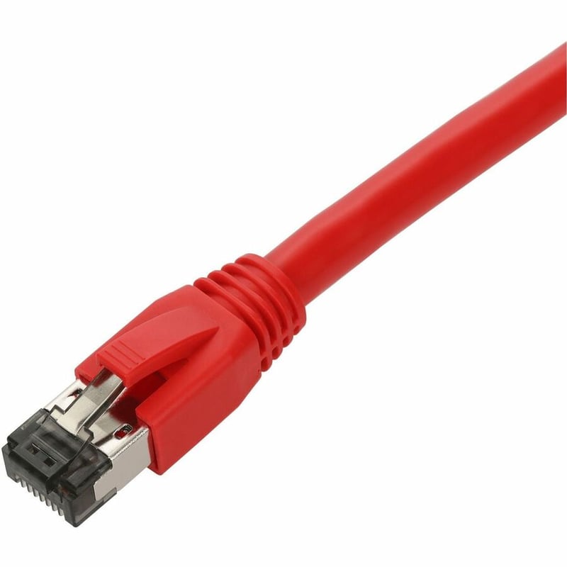 AddOn 15ft Red CAT 8 Shielded (S/FTP) PVC Ethernet Cable Snagless Easy Boot RJ-45 M/M - Thumbnail 2