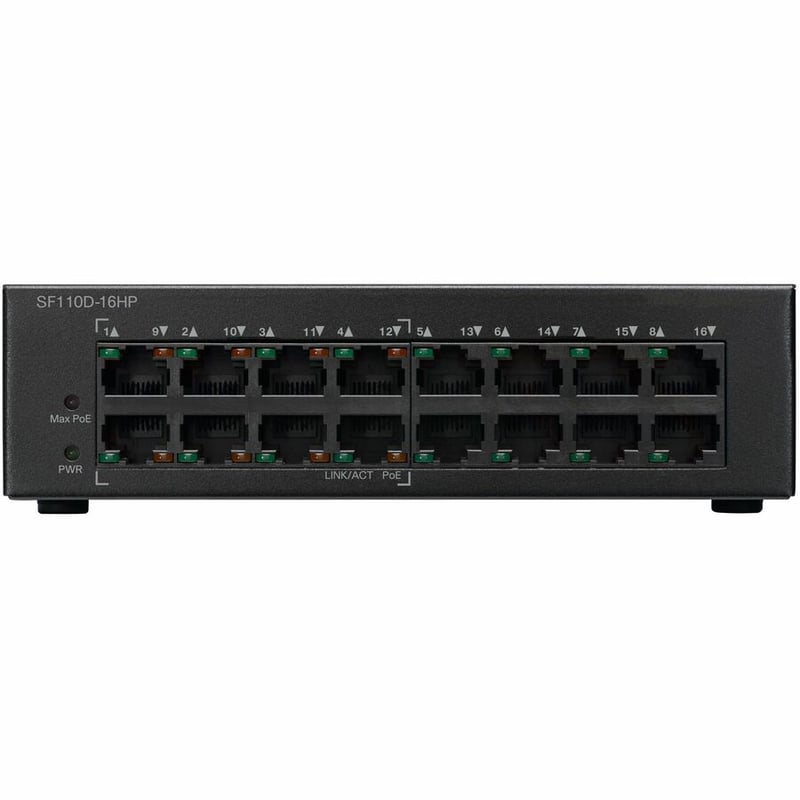 SF110D-16HP 16-PORT 10/100 POE DESKTOP SWITCH REMANUFACTURED - Thumbnail 2