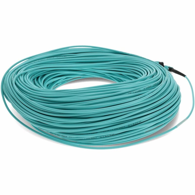 AddOn 150m MPO/UPC to MPO/UPC Aqua OM4 OFNR (Riser-Rated) 12-Strand Fiber Patch Cable - Thumbnail 5
