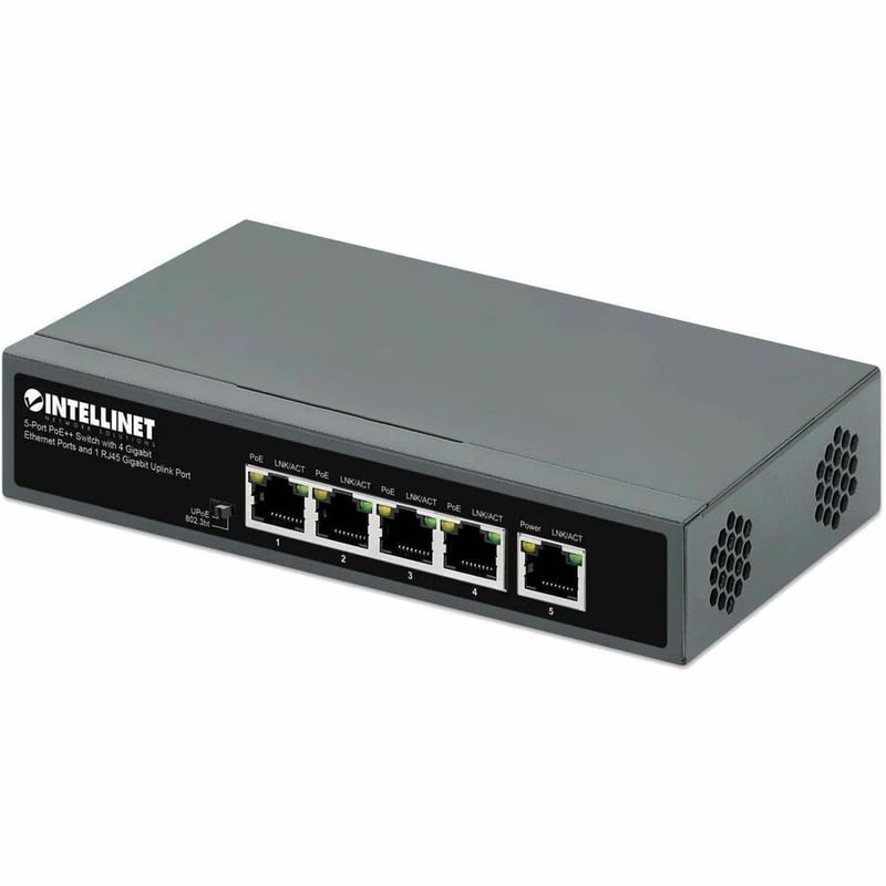 5-PORT POE++ SWITCH WITH 4 GIGABIT ETHERNET PORTS AND 1 RJ45 GIGABIT UPLINK PORT - Thumbnail 2