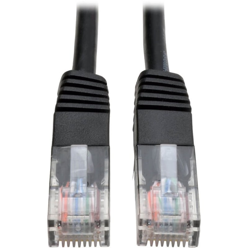 Eaton Tripp Lite Series Cat5e 350 MHz Molded (UTP) Ethernet Cable (RJ45 M/M), PoE - Black, 25 ft. (7.62 m) - Thumbnail 1