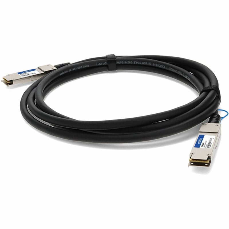 AddOn Dell 470-ABQE Compatible TAA Compliant 100GBase-CU QSFP28 to QSFP28 Direct Attach Cable (Passive Twinax, 3m) - Thumbnail 1
