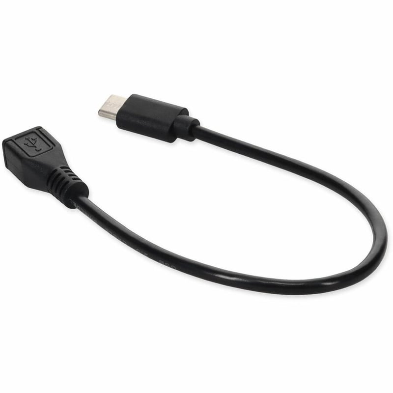 AddOn USB C 3.1 Male to Micro-USB B 2.0 Female Black Adapter - Thumbnail 3