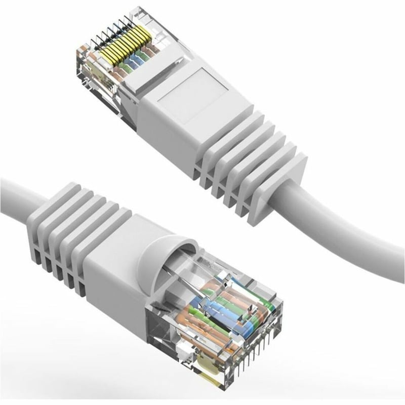 Axiom 35FT CAT5E 350mhz Patch Cable Molded Boot (White) - TAA Compliant