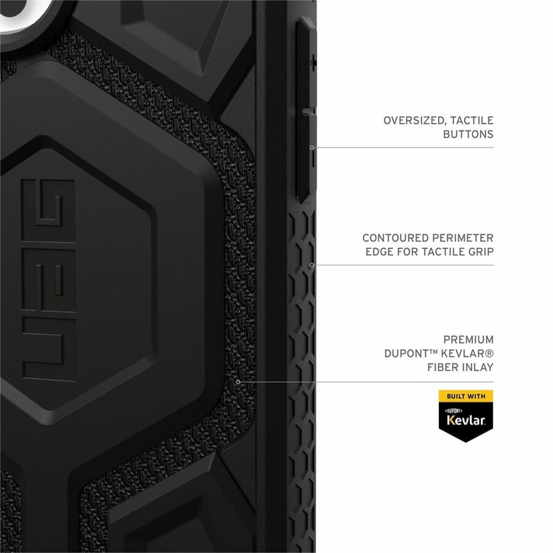UAG CASE IPH16 PRO MONARCH PRO-KEVLARBLK - Thumbnail 3
