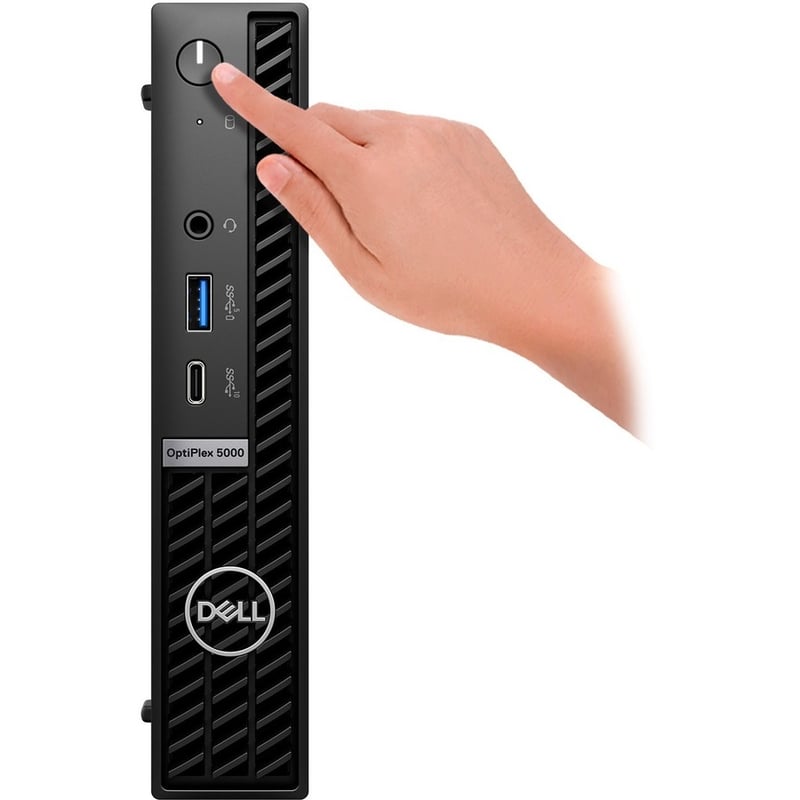 Dell OptiPlex 5000 Desktop Computer - Intel Core i5 12th Gen i5-12500T Hexa-core (6 Core) 2 GHz - 16 GB RAM DDR4 SDRAM - 256 GB M.2 PCI Express NVMe 3.0 x4 SSD - Micro PC - Black - Thumbnail 3