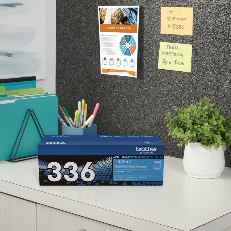 Brother Genuine TN336C High Yield Cyan Toner Cartridge - Thumbnail 4