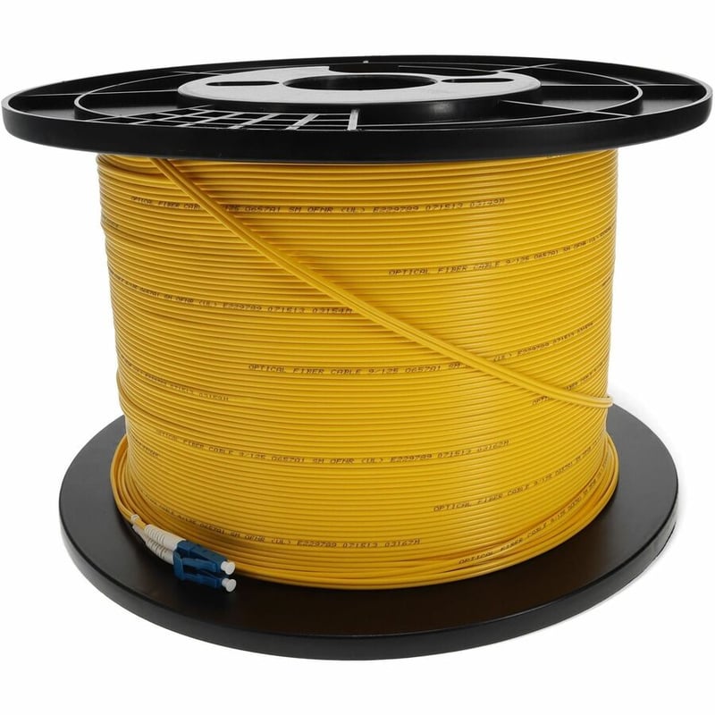 AddOn 125m LC to LC Yellow OS2 Duplex OFNR (Riser-Rated) SMF Fiber Patch Cable - Thumbnail 2