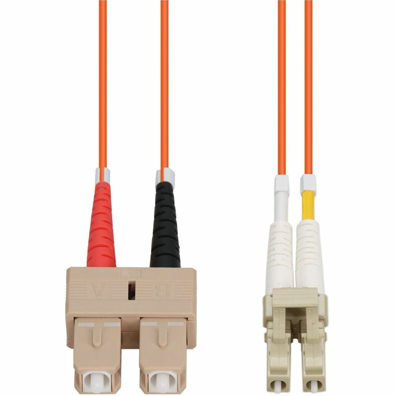 AddOn 2m SC to LC Orange OM1 Duplex OFNR (Riser-Rated) TAA MMF Fiber Patch Cable - Thumbnail 1