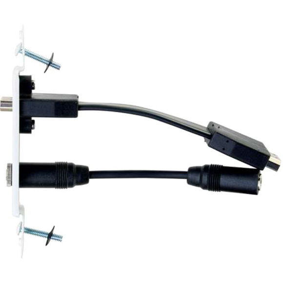 DECORA HDMI PIGTAIL AND 3.5MM WHITE - WHITE - SUPPORTS HDMI AUDIO/VIDEO SIGNALS - Thumbnail 3