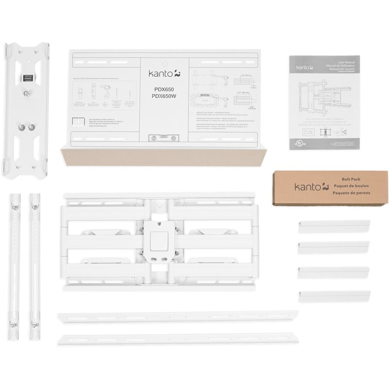 Kanto PDX650W Wall Mount for TV - White - Thumbnail 2