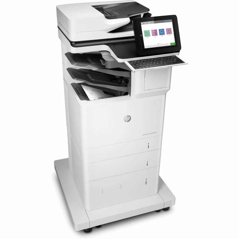 HP LaserJet Enterprise M636z Laser Multifunction Printer-Monochrome-Copier/Fax/Scanner-75 ppm Mono Print-1200x1200 dpi Print-Automatic Duplex Print-300000 Pages-3200 sheets Input-600 dpi Optical Scan-Wireless LAN-Mopria-Wi-Fi Dire - Thumbnail 4