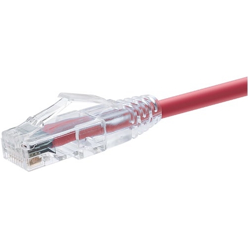 UNC GROUP 2 FOOT CAT6 SNAGLESS CLEARFIT PATCH CABLE RED -  CAT6 PATCH CABLE CAT6