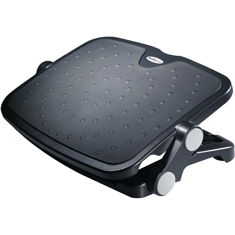 StarTech.com Adjustable Under Desk Foot Rest - Ergonomic Footrest - Large 18x14in - Office Footrest Stool w/ Adjustable Height, Angle - Thumbnail 1