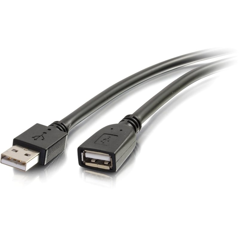C2G 16ft USB A Male to Female Active Extension Cable - Plenum, CMP-Rated - Thumbnail 1
