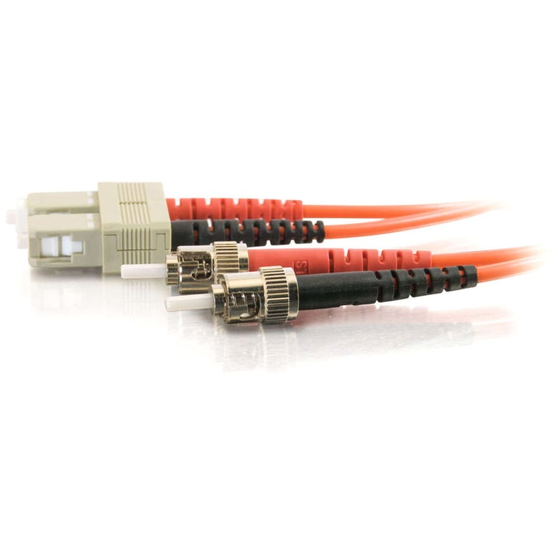 C2G-1m SC-ST 62.5/125 OM1 Duplex Multimode PVC Fiber Optic Cable - Orange - Thumbnail 4