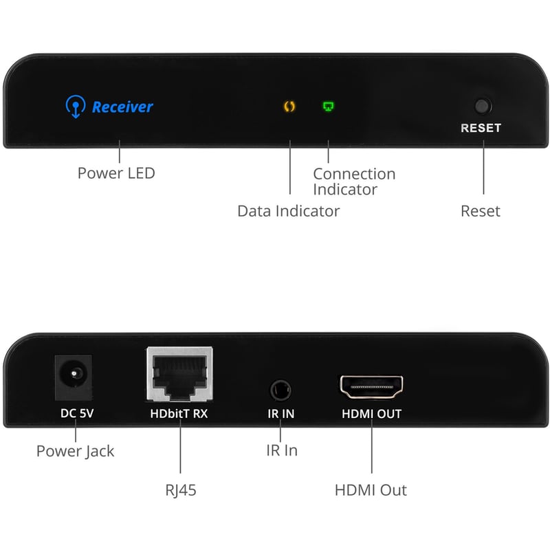 SIIG HDMI HDbitT Over Cat6 Extender with IR & Loop-out - Receiver - Thumbnail 5