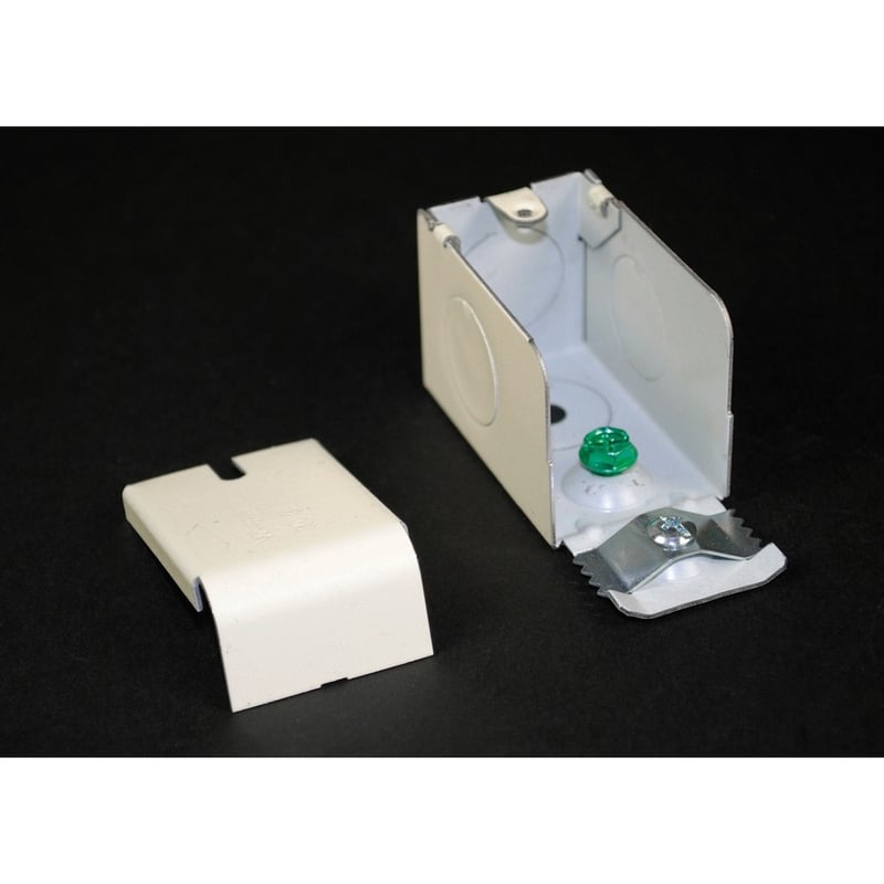 Wiremold 2000 Entrance End Fitting Black 1/2in and 3/4in Knock-Outs - Thumbnail 2