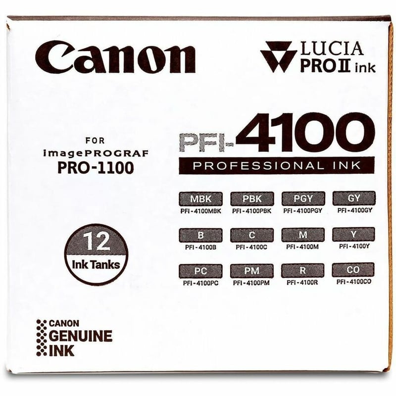 PFI-4100 12 COLOR PACK INKJET CONSUMABLES - Thumbnail 3