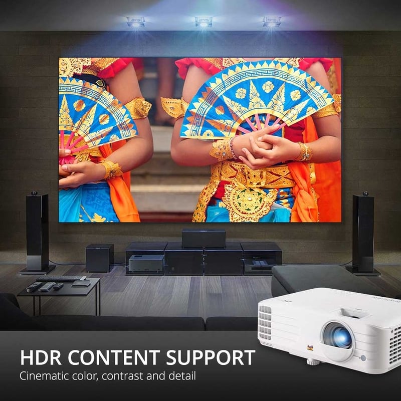 ViewSonic PX701-4K 4K UHD 3200 Lumens 240Hz 4.2ms Home Theater Projector with HDR, Auto Keystone, Dual HDMI, Sports and Netflix Streaming with Dongle on up to 300" Screen - Thumbnail 3