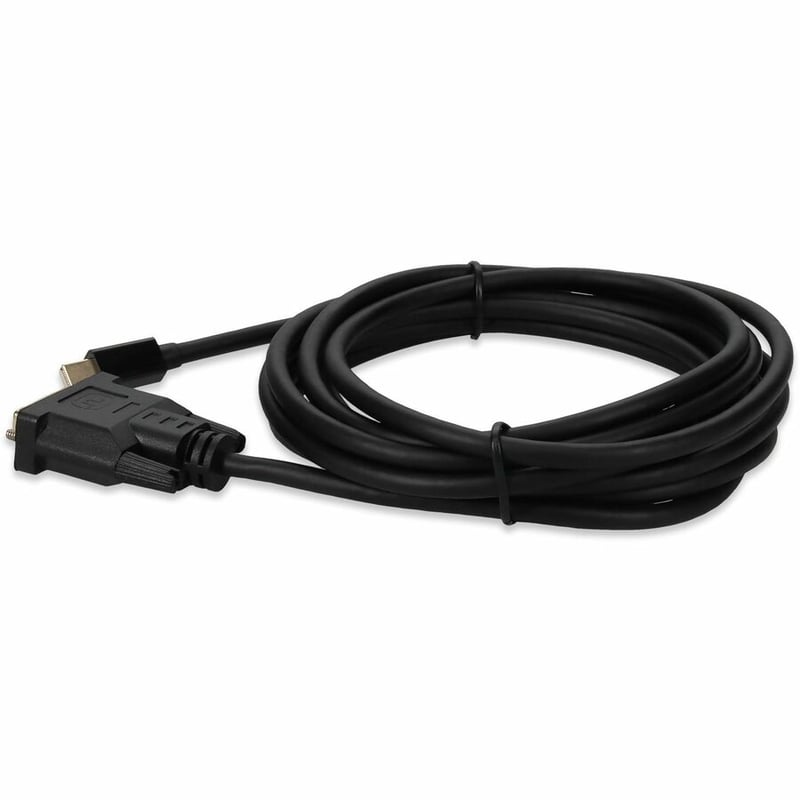 AddOn 10ft (3.1m) Mini-DisplayPort Male to DVI-D (24+1pin) Male Black Adapter Cable, up to 1080P, 60Hz - Thumbnail 2