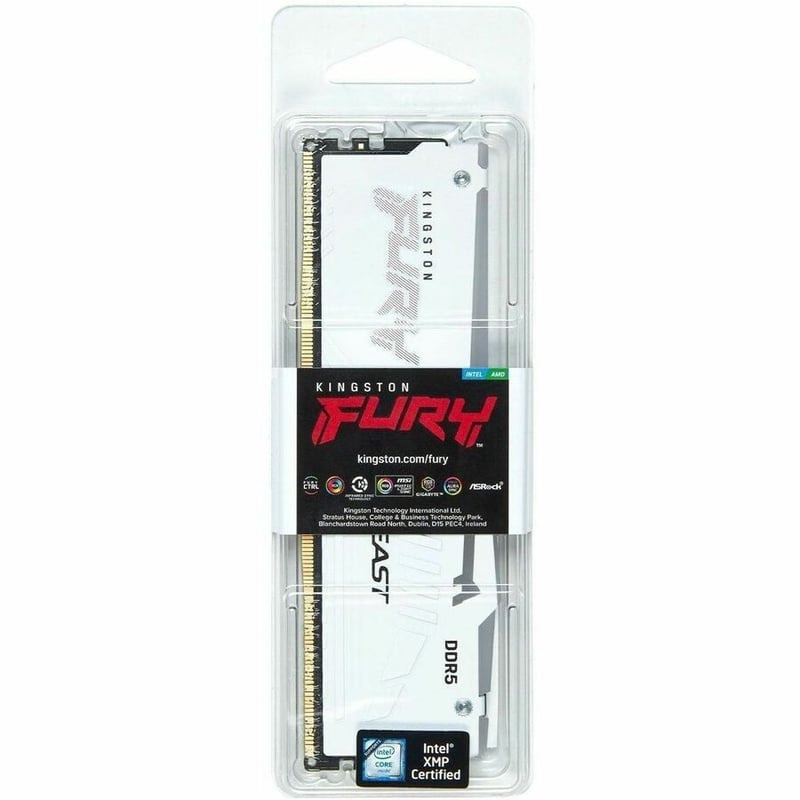 16GB 6800MT/S DDR5 CL34 DIMM FURY BEAST WHITE RGB EXPO - Thumbnail 2