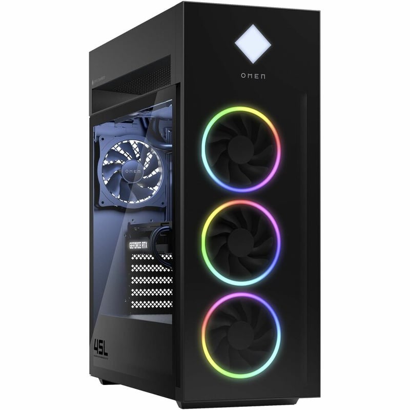 OMEN GT22-1000i GT22-1080 Gaming Desktop Computer - Intel Core i7 13th Gen i7-13700KF - 32 GB - 1 TB SSD - Tower - Black, Dark Chrome - Thumbnail 3