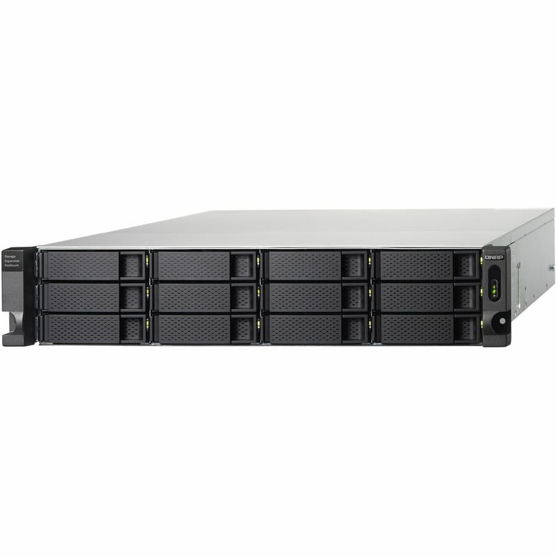 QNAP TL-R1200C-RP Drive Enclosure SATA/600 - USB 3.2 (Gen 2) Type C Host Interface - 2U Rack-mountable - Thumbnail 2