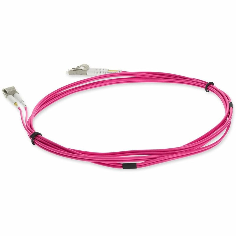 AddOn 5m LC to LC Magenta OM4 Duplex OFNR (Riser-Rated) Fiber Patch Cable - Thumbnail 3