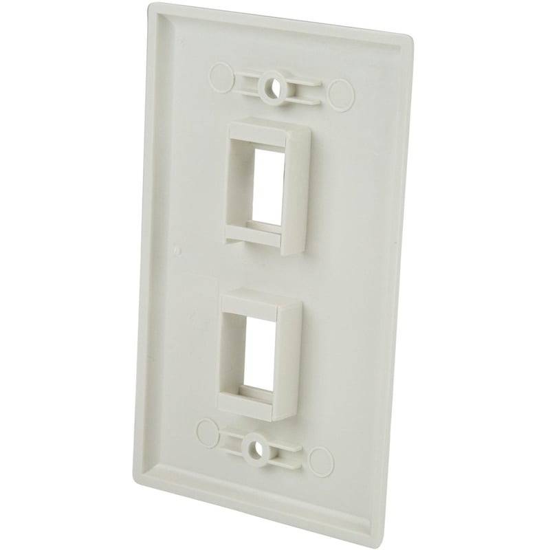 StarTech.com Dual Outlet RJ45 Universal Wall Plate White - Thumbnail 2