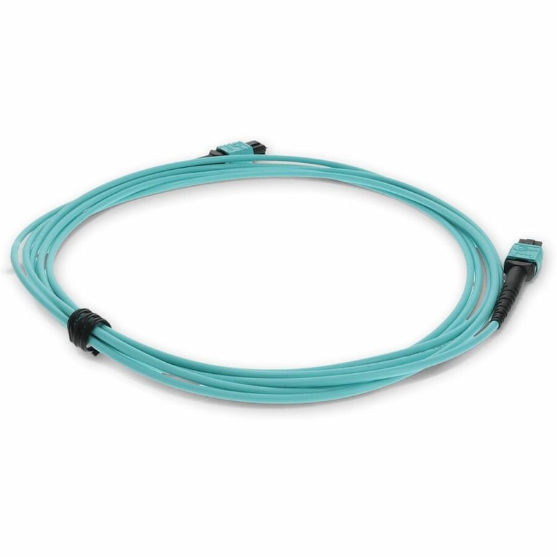AddOn 10m MPO/UPC (Male) to MPO/UPC (Male) Aqua OM4 OFNR (Riser-Rated) 12-Strand Fiber Patch Cable - Thumbnail 5