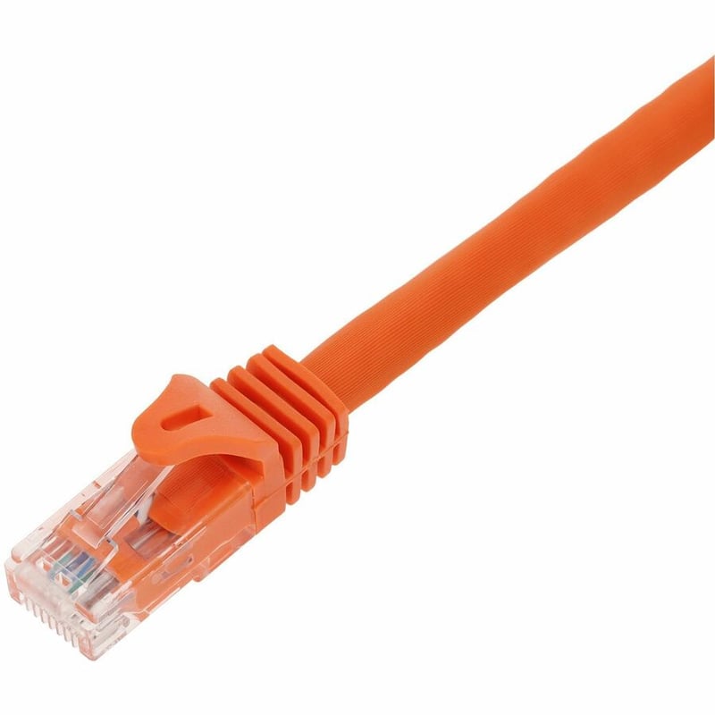 AddOn 2ft Orange CAT 6 PVC Ethernet Cable Snagless Easy Boot RJ-45 M/M - Thumbnail 2