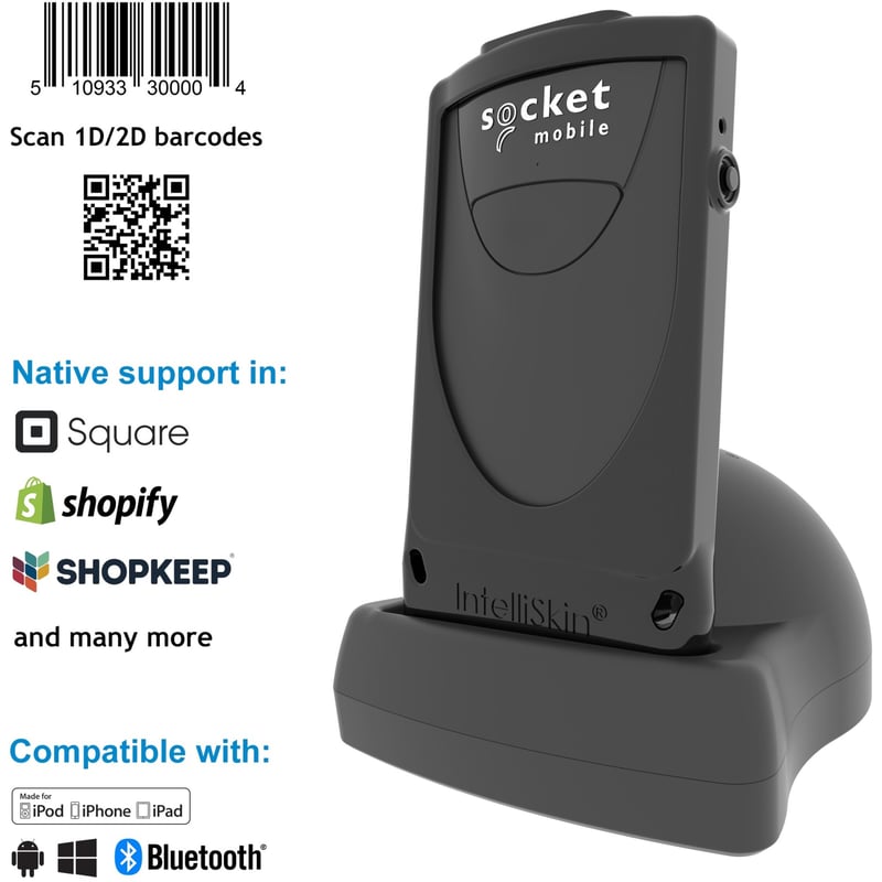 Socket Mobile DuraScan® D840, Universal Barcode Scanner & Charging Dock - Thumbnail 1