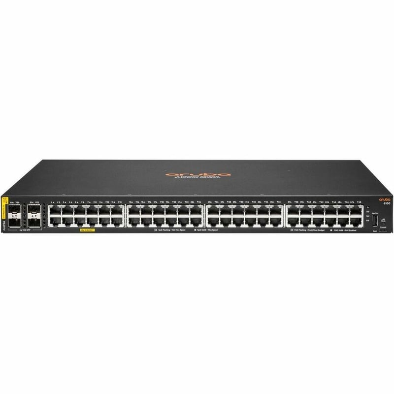HPE 6100 48G Class4 PoE 4SFP+ 370W Switch - Thumbnail 3