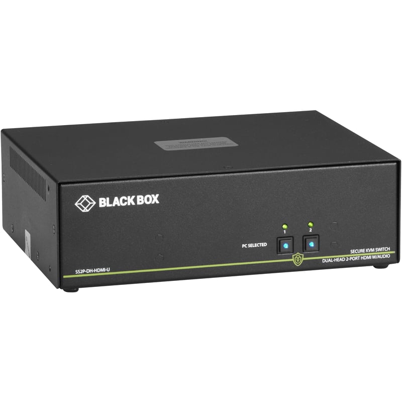 Black Box NIAP 3.0 Secure 2-Port Dual-Head HDMI KVM Switch - Thumbnail 1