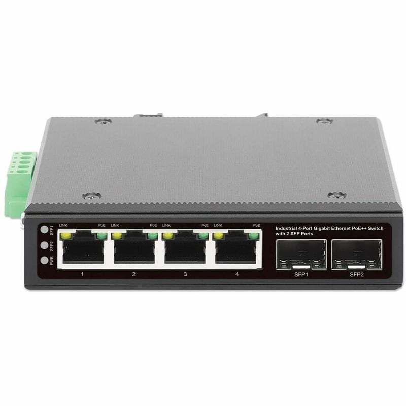 INDUSTRIAL 4-PORT GIGABIT ETHERNET POE++ SWITCH WITH 2 SFP PORTS - Thumbnail 4