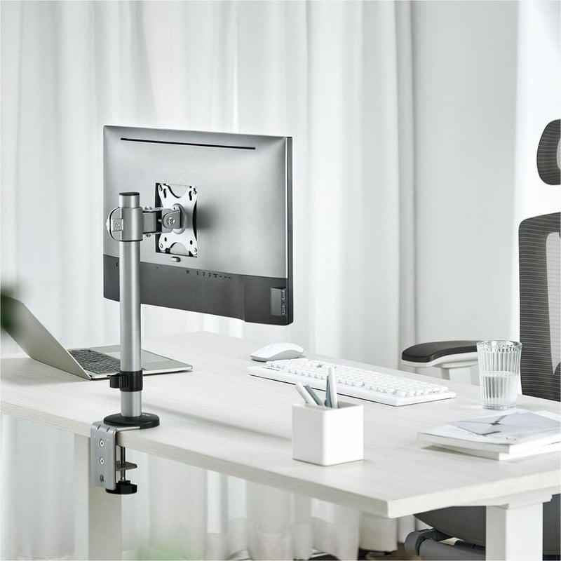 Rocstor ErgoReach Desk Mount for Monitor, Display - Aluminum Silver - Landscape/Portrait - Thumbnail 5