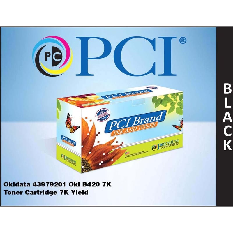 PCI BRAND NEW COMPATIBLE OKIDATA 43979201 XL BLACK TONER CARTRIDGE 7000 PAGE HIG - Thumbnail 2
