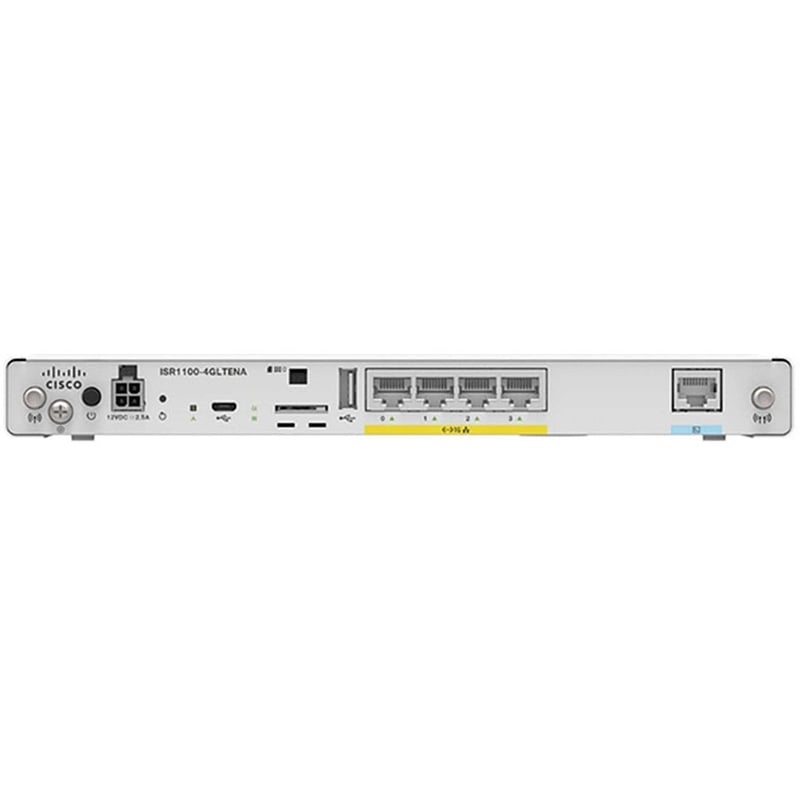 Cisco ISR1100-4GLTENA 1 SIM Cellular, Ethernet Modem/Wireless Router - Thumbnail 3