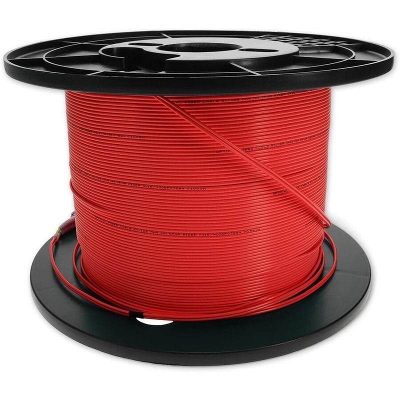AddOn 60m LC to LC Red OM4 Duplex OFNR (Riser-Rated) Fiber Patch Cable - Thumbnail 3