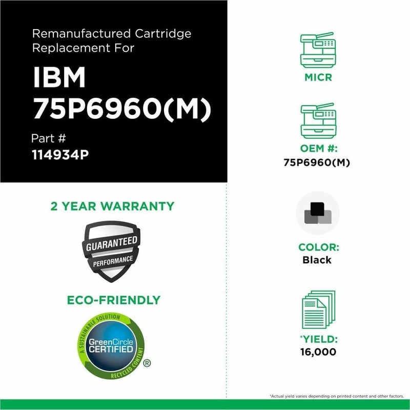 Clover Imaging Remanufactured MICR Toner Cartridge for IBM 1532/1552/1572 - Thumbnail 3