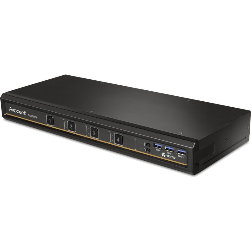 Vertiv Avocent SwitchView Desktop KVM | 4 Port | Single Head | Universal Connector | TAA Compliant - Thumbnail 1