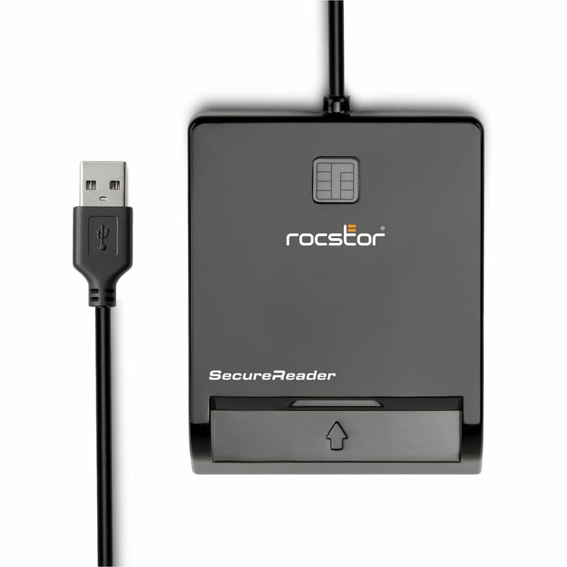 USB SMART CARD READER BUS POWERED - BLACK - TAA COMPLIANT - Thumbnail 1
