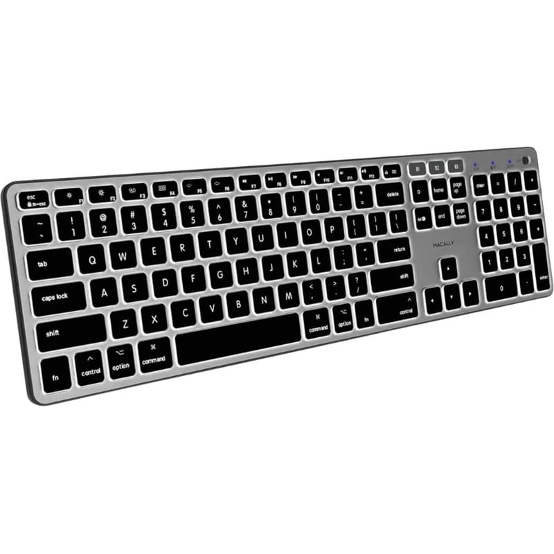Macally BTBLZKEYSG - Backlit Bluetooth Keyboard for Mac & iOS - Thumbnail 1