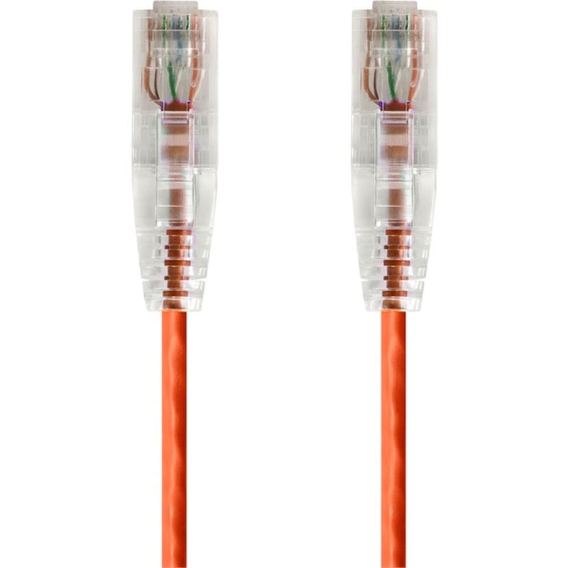 SLIMRUN CAT6 UTP CABLE-14FT ORANGE - Thumbnail 1