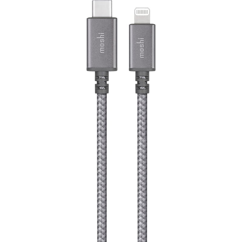 Moshi Integra USB-C to Lightning Cable 0.8 ft (0.25 m) Titanium Gray - Thumbnail 2
