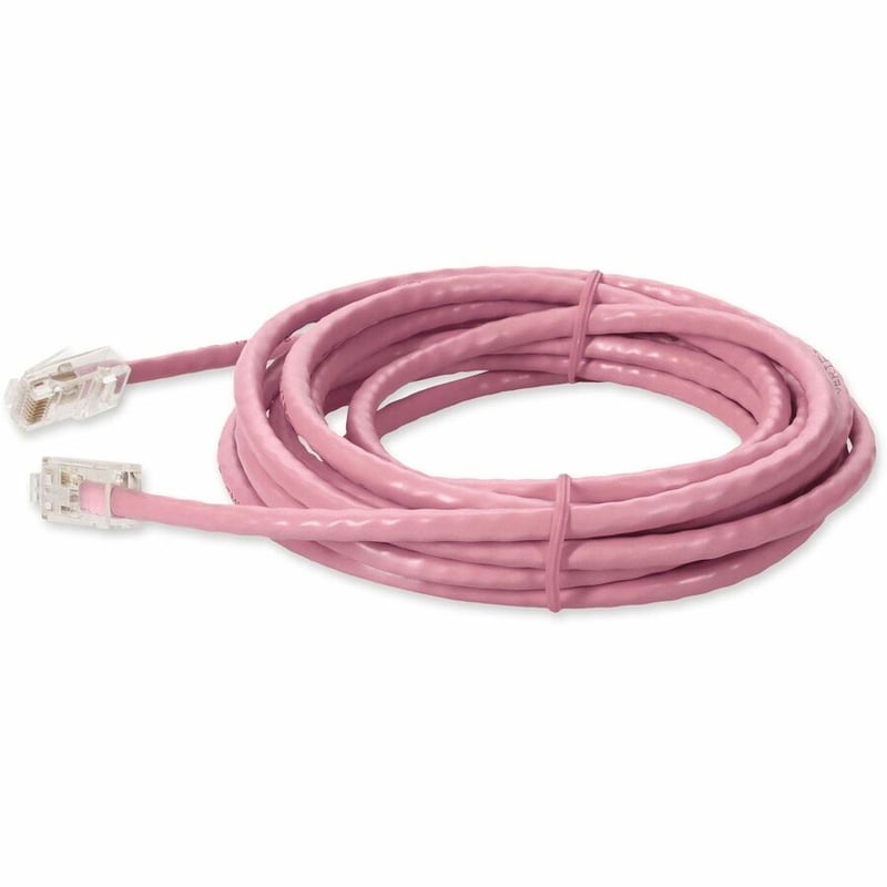 AddOn 7ft Pink CAT 6 PVC Ethernet Cable Non-Booted RJ-45 M/M - Thumbnail 2