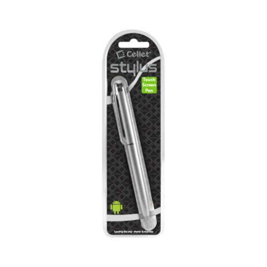 Cellet Silver 2 in 1 Stylus Pen for Apple iPad Samsung S4 and Other Touchscreens - Thumbnail 2