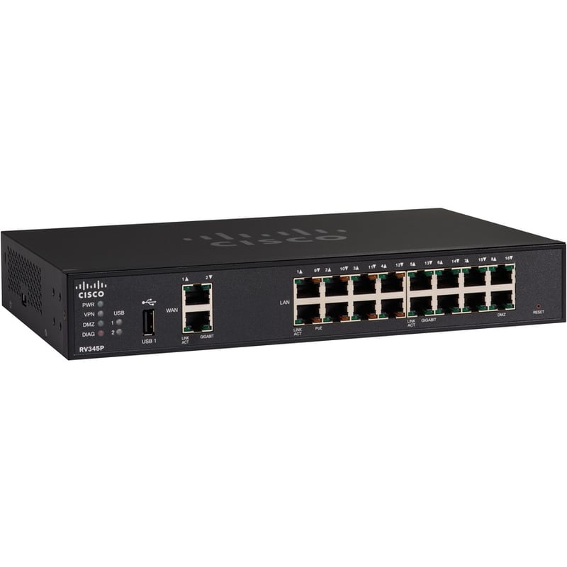 CISCO RV345P DUAL WAN GIGABIT VPN ROUTER REMANUFACTURED - Thumbnail 3